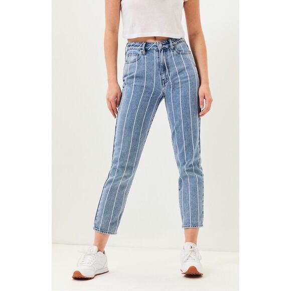 Pacsun Pinstripe Mom Jeans Size 26 EUC - Picture 4 of 10
